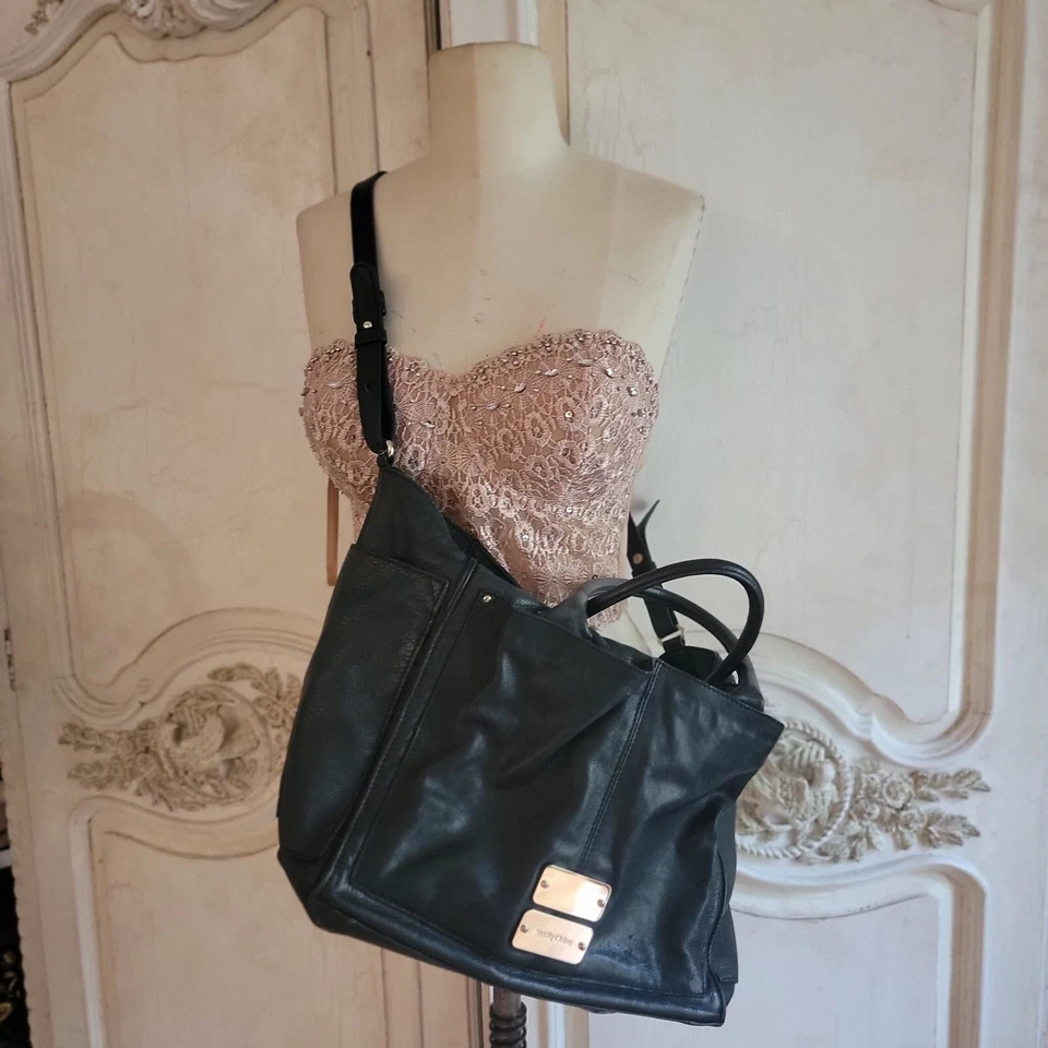 VEJA POR CHLOE tiracolo de couro muitos bolsos em excelente estado usado - Imagem 3 de 4