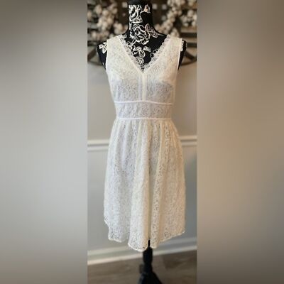 women's lace up dress Long Sleeve Lace Cover-Up Dress main image 0