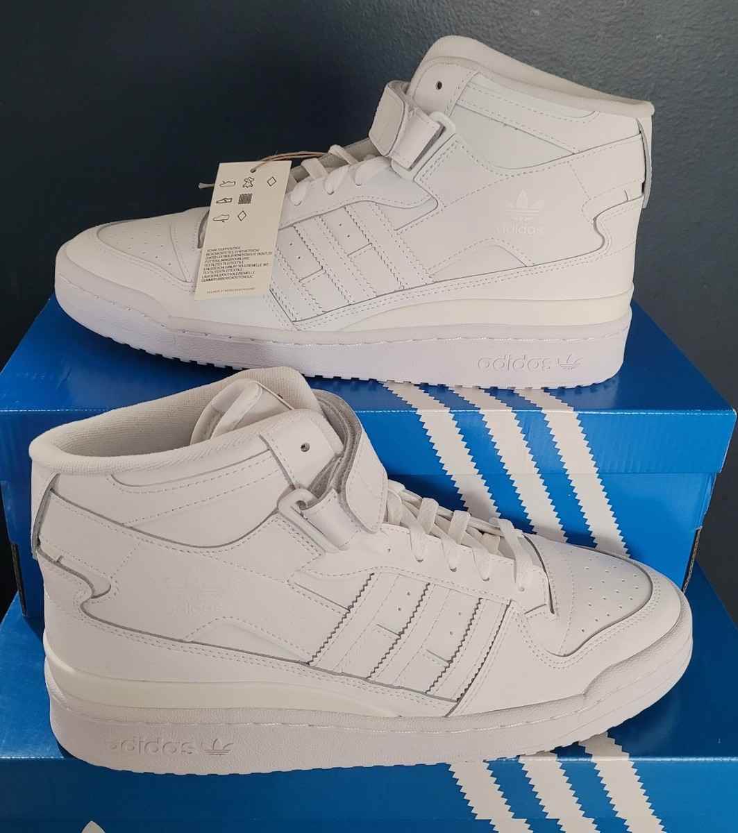 adidas Forum Mid \"Triple White\"アディダス Adidas Originals Forum Mid Shoes in White | eBay
