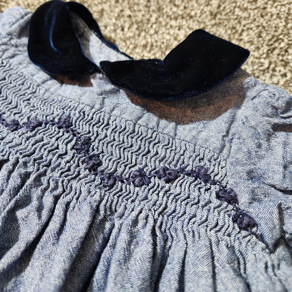 Isabel Garreton со сборками Baby платье синий хлопок Питер Пэн воротник 12 месяцев девочек - Изображение 2 из 4