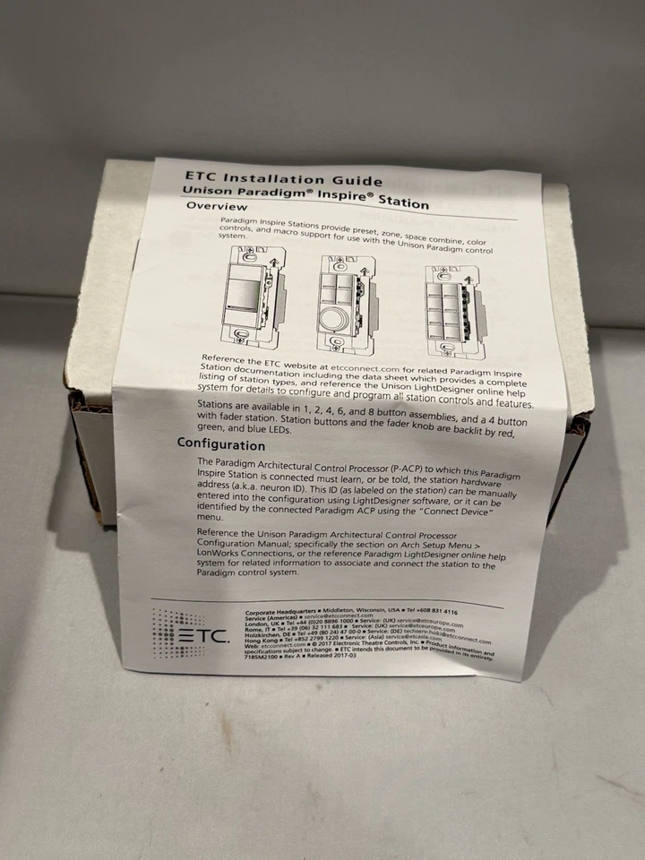ETC Paradigm Inspire Control Station Light Switch Model PI1104 NEW (A,B,C,D) - Image 4 of 4