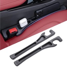 EnzeroTools Car Seat Gap Filler, 2-Pack No-Drop Universal Fit, Black