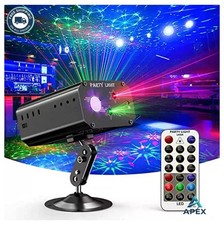 Party Light Laser Projector Sound Activated Remote Control LED Stage Disco