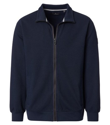 CASAMODA Herren Sweatjacke Stehkragen Zipper Regular Baumwollmix Marine