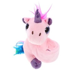Stuffed Animal Unicorn Slap Bracelet Plush Animal Wrist Slap Band Toy Cute