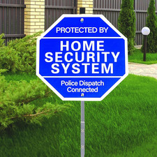 Home Security Signs for Yard, Protected by Surveillance System Sign Outdoor Secu