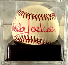 Glenda Jackson Signed Baseball Oscar Winning Actress Autograph Display Ball