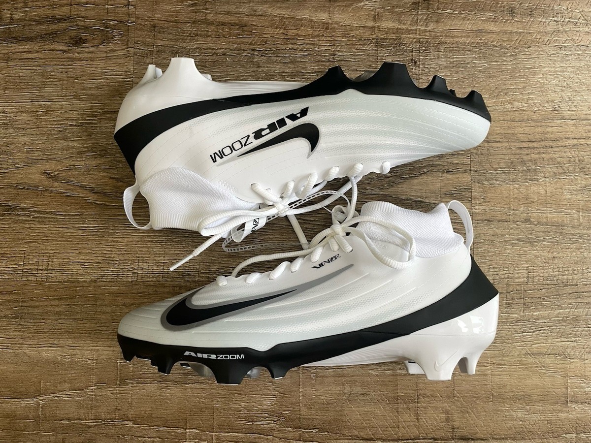 Nike Zoom Air Vapor Pro 1 Football Cleats White Black Men display picture 1