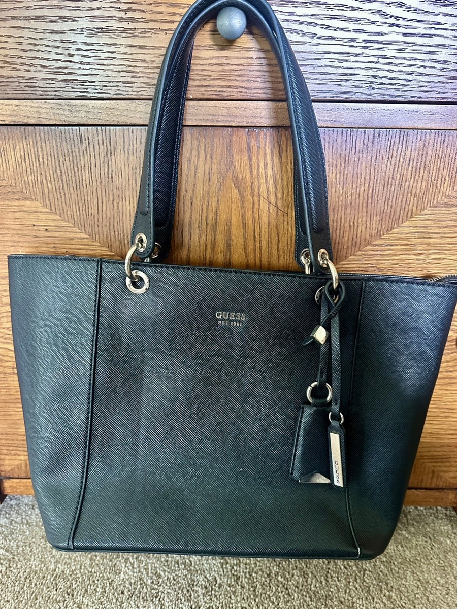 GUESS Kamryn Black Tote Bag Women