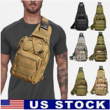 Outdoor Tactical Sling Bag Military MOLLE Crossbody Pack Chest Shoulder Backpack