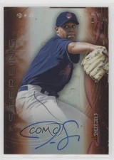 2014 Bowman Sterling Prospect Orange Refractor 72/75 Justus Sheffield Auto 0c6