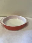 Vintage Pyrex model 221 Round Baking Dish in the "Flamingo Pink"