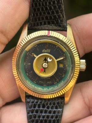 Vintage Dalil Satellite Automatic Women s 30mm Watch ETA 2671 Muslim Compass