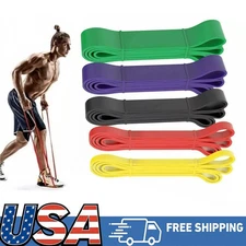 Professional Loop Resistance Bands 5-Pack For Pull-Up Assist, Strength Training