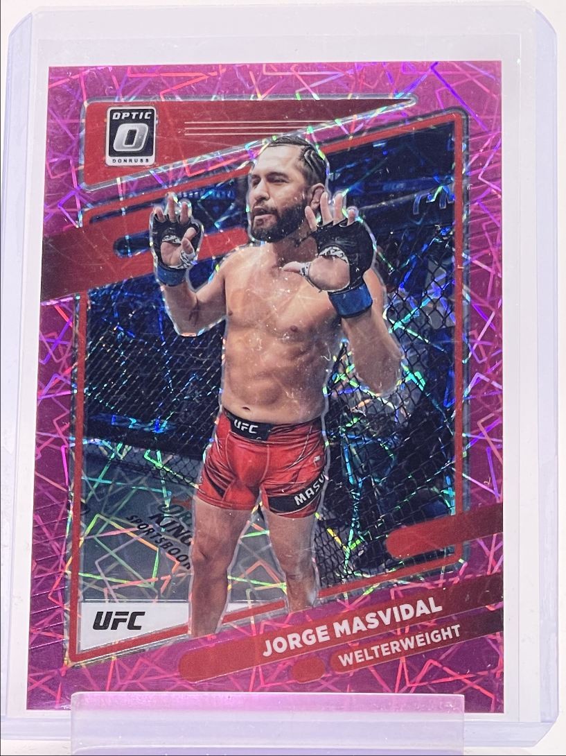 JORGE MASVIDAL 2022 DONRUSS OPTIC UFC PINK VELOCITY PRIZM /79 Q2351