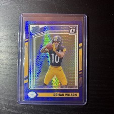 2024 Donruss Optic Roman Wilson Blue Hyper Prizm Rated Rookie Card RC
