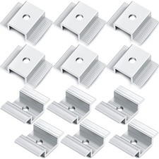 12 Pack Solar Panel Mid Clamps 1.06 Inch Solar Panel Bracket Aluminium Mounting