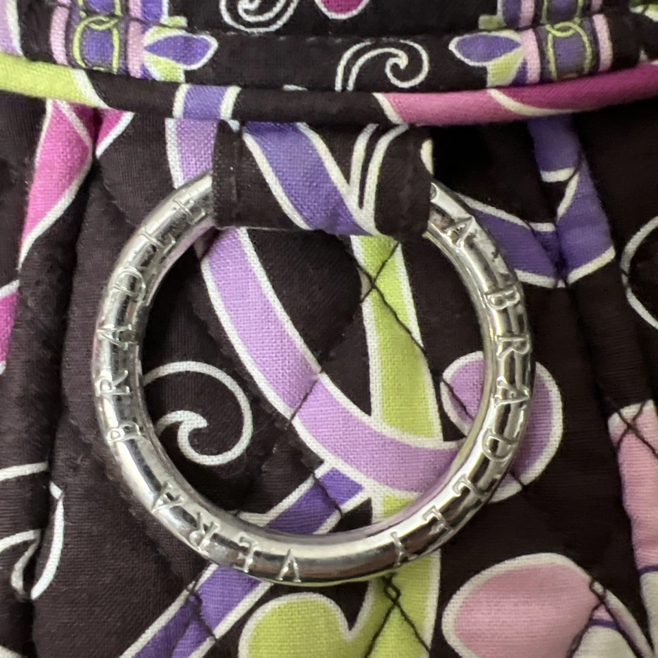 Vera Bradley Saddle Up crossbody messenger bag in "Purple Punch" floral pattern - Image 3 of 4