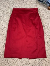 Express design studio red knee length chic skirt size 2 Fully line