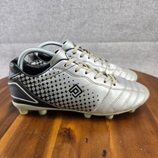 Superflight-1 Soccer Cleats Size US 6.5 Silver Black Athletic Football Shoes