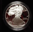 1991-S Proof Silver American Eagle 1 oz coin w/box & COA - 1 OUNCE