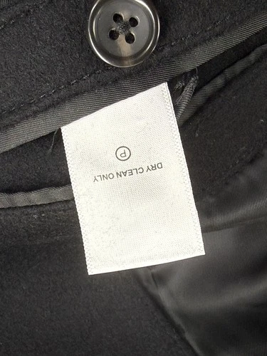 Peter Manning Coat Mens 2XL Black Wool Cashmere Overcoat Lined Classic image 10