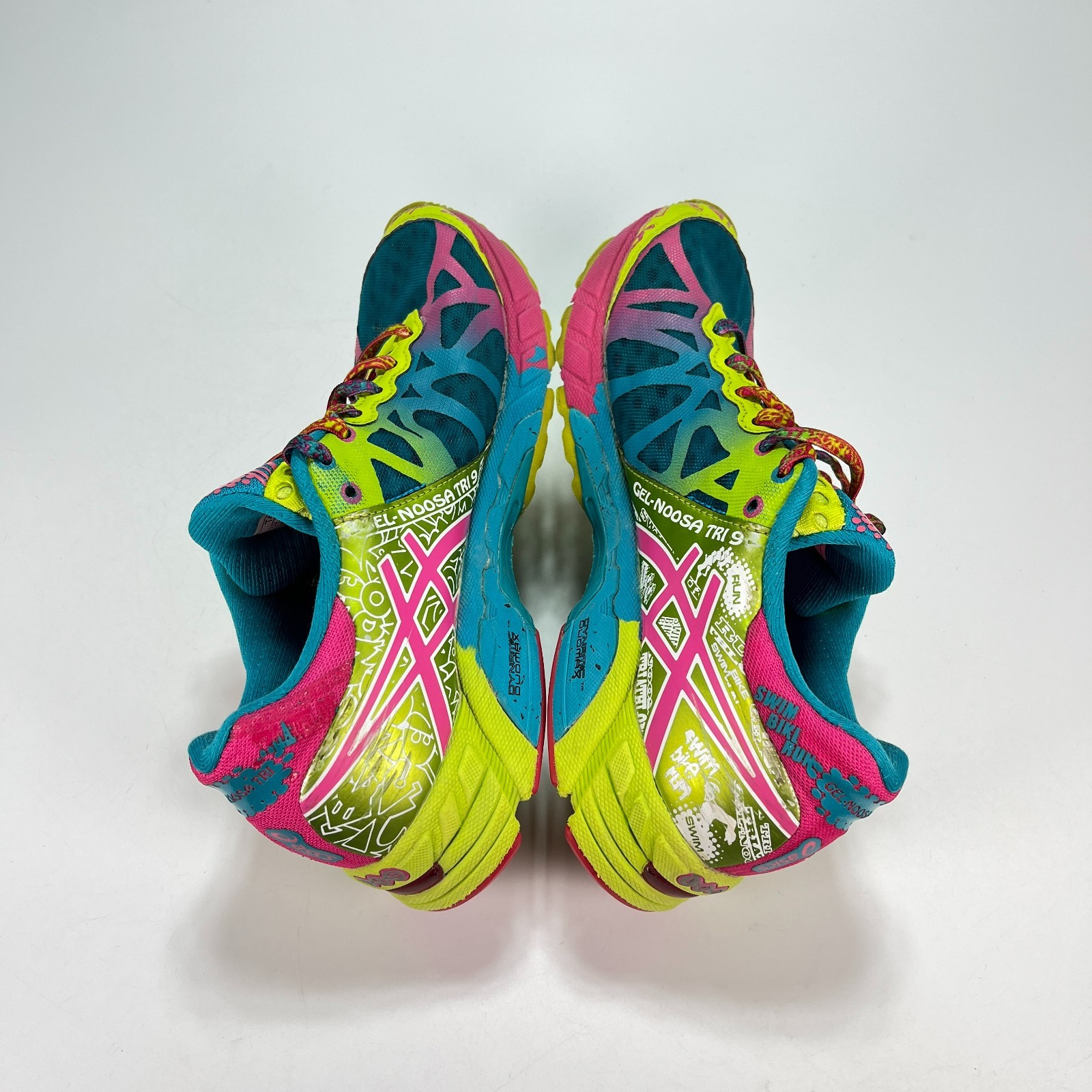 ASICS Gel-Noosa Tri 9 Blue Yellow Pink Running Shoes T458N Women's Size 7.5 thumbnail 7