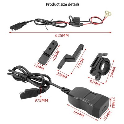 Quick Charge 3.0 Dual USB Auto Ladegerät Wasserdicht mit Digital Voltmeter Anze