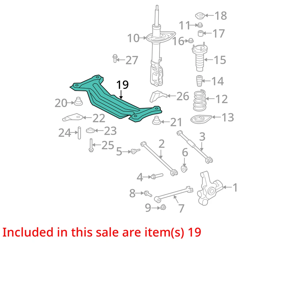Compatível com traseira Crossmember/K-Frame 07-12 LEXUS ES350 10268067 - Imagem 4 de 4