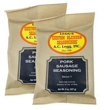 A.C. Legg Old Plantation Seasonings - Blend 7 Pork Sausage Seasoning - 2 Pack...