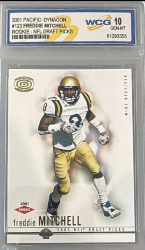 2001 Pacific Dynagon - Freddie Mitchell #123 (Rooke Card)
