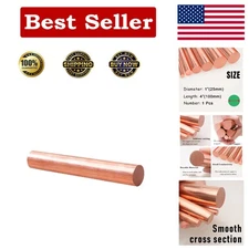 Versatile 1" Dia Pure Copper Rod - Exceptional Conductivity for All Projects