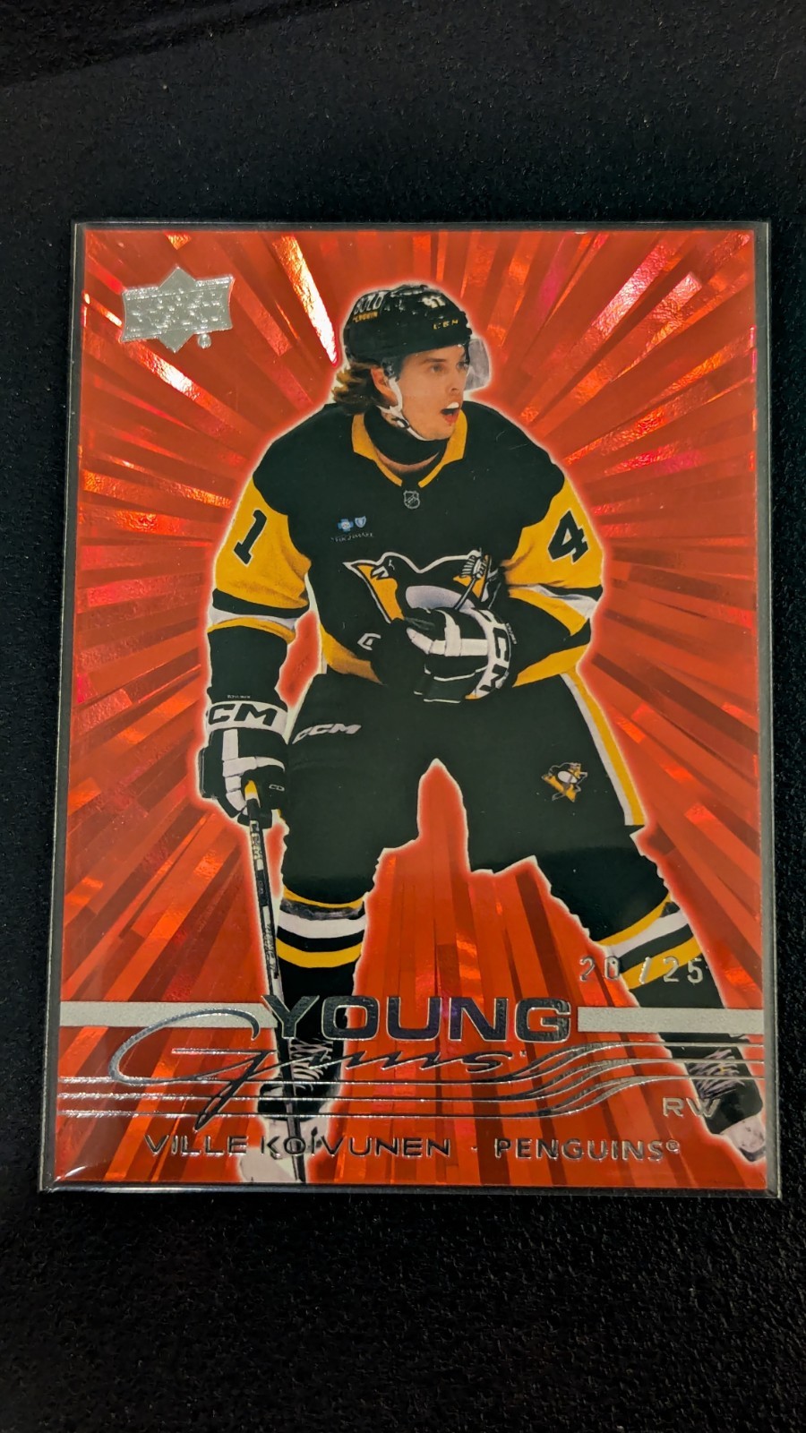 🔥🔥 2025-26 Upper Deck Ville Koivunen Young Guns #233 Red Outburst /25!!!! 🔥🔥