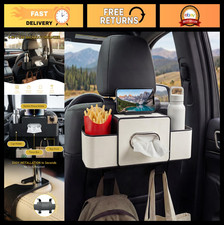 4-in-1 Car Backseat Organizer - Multifunctional Storage with Cup Holders, Tissue