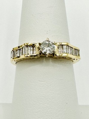 Natürlicher Diamant Verlobungsring, 14 Kt Gelbgold # 2653