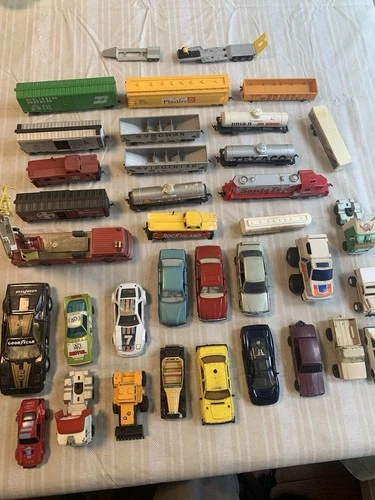 Vintage Car & Train Toy Lot ~ Matchbox Super Kings ~ Tonka ~ Corgi ~ Hot wheels