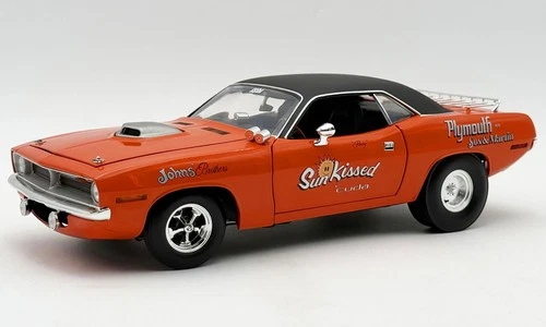 1970 PLYMOUTH HEMI CUDA "SUN KISSED CUDA" ORANGE DRAG RACING 1:18 ACME A1806139