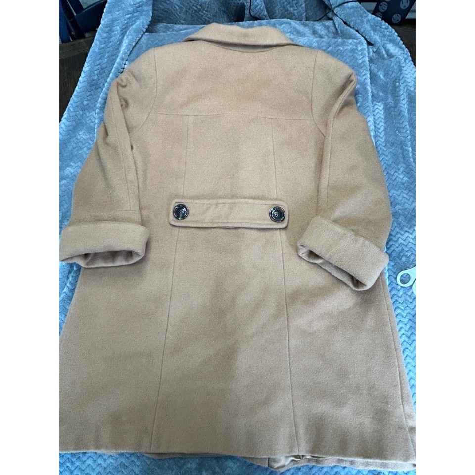 Gallery New York Womens Camel Tan Wool Blend Car Coat Jacket Wing ...