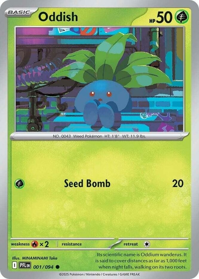 Oddish - 001/094 - Common (NM) Phantasmal Flames - Grass Pokémon