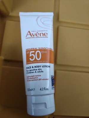TD5- AVENE MINERAL SUNSCREEN Face & Body Lotion SPF 50 4.2 fl oz