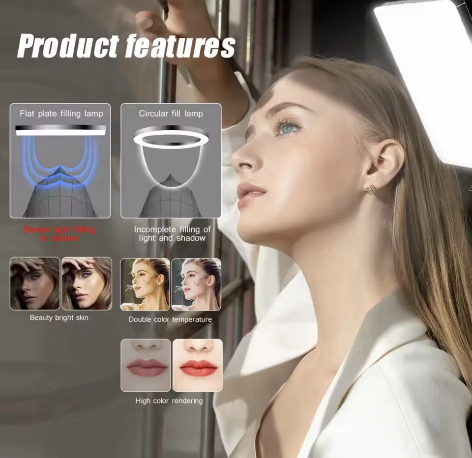 Luci Video A LED Illuminazione Per Fotografia Lampada Studio Fotografico - Immagine 4 di 4