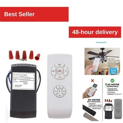 Universal Ceiling Fan Remote Control Kit LPHUMEX AC Motor 3-Speed