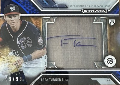 2016 Topps Strata - Autographs Trea Turner #SA-TT Blue /99 (AU, RC)