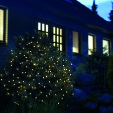 FHS LED Lichternetz warmwei&szlig; 360 LEDs 4x4m Weihnachtsbeleuchtung Weihnachtsdeko