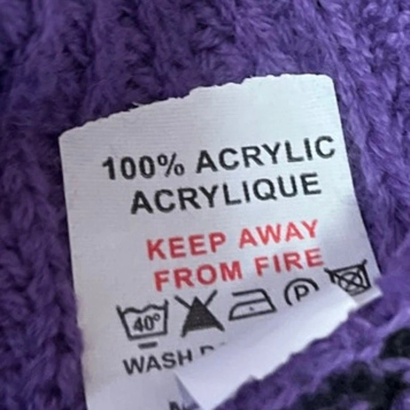 VETEMENTS NUOVO Boohoo Viola Maglia Bavaglino Felpa con Cappuccio Poncho Maglione Top Taglia M L