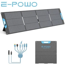 E-POWO 220W Solar Panel Foldable USB Solar Charger for Ecoflow Power Stations