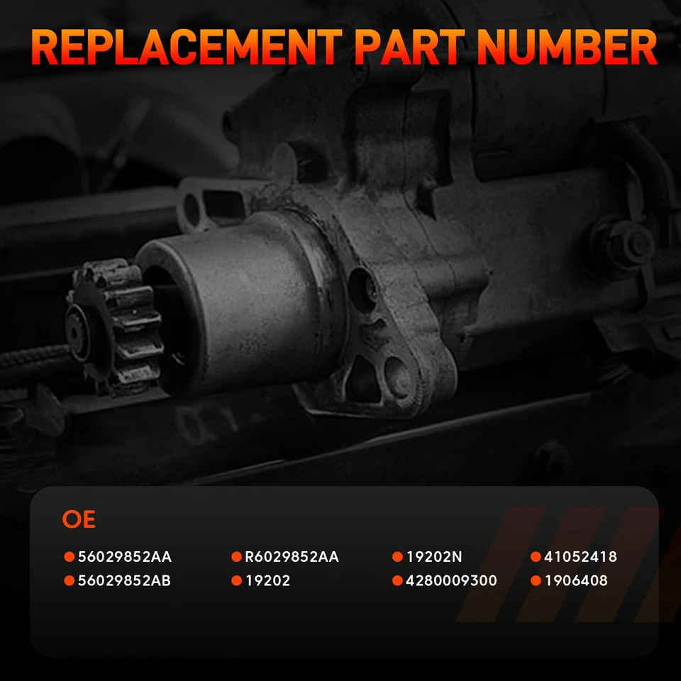 Motor de arranque para Jeep Wrangler 2012-2021 Ram 1500 2015-2021 Chrysler 300 17-23 - Imagem 3 de 4