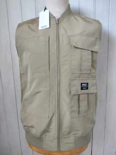 WESC Cargo Gilet in Beige Size M Brand New with Tags