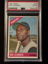 1966 Topps - Roberto Clemente #300 PSA 4 Called Bob on Card. Under graded.