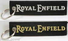 Royal Enfield Embroidered Key Chain, Cafe Racer Motorcycle key fob